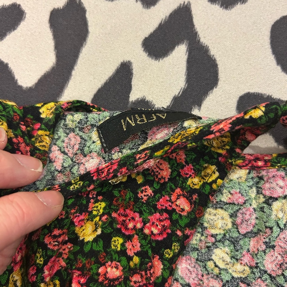 Floral Long Sleeve Maxi Dress in Black and Pink - Picture 11 of 12